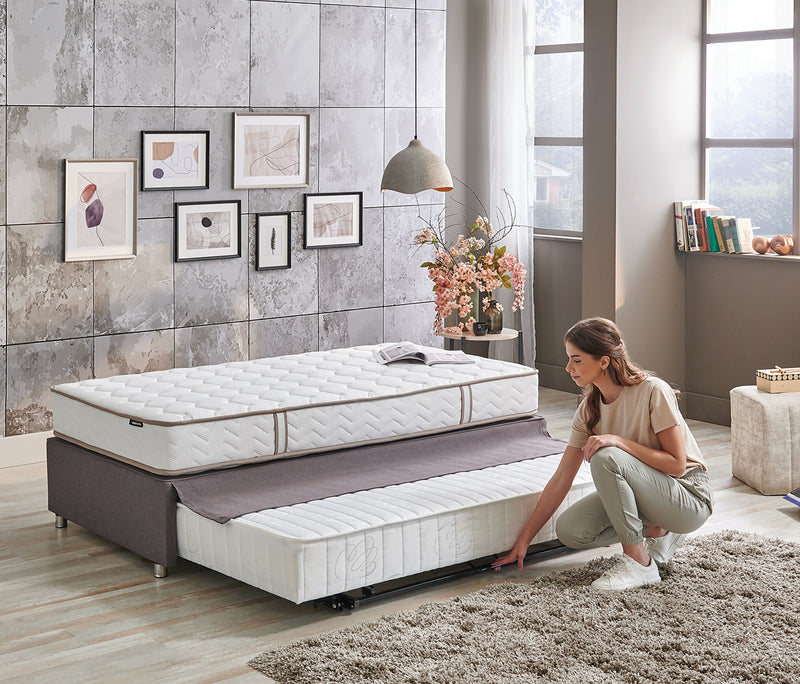 Pop-Up Boxspring met uitschuifbed