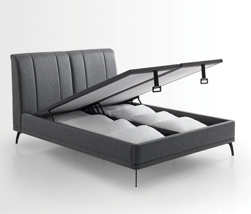 Black Ice Boxspring in geweven stof, tweede studiofoto