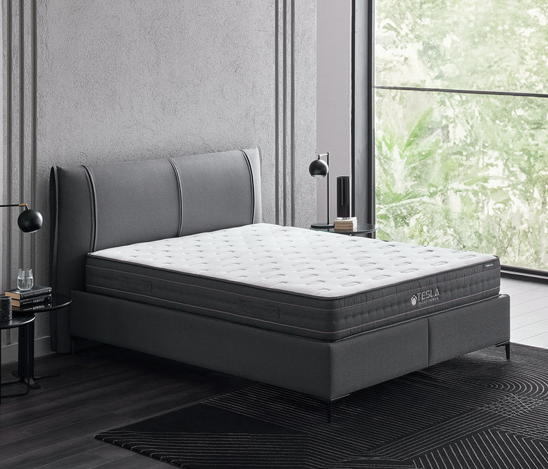 Tesla Sleep Power Matras, boxspring en hoofdbord 3-delige set