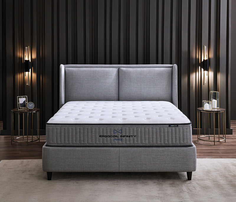 Ergocoil Infinity Pro Matras, boxspring en hoofdbord 3-delige set