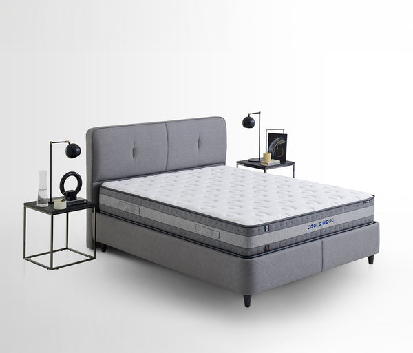 Cool&Wool Matras, boxspring en hoofdbord 3-delige set