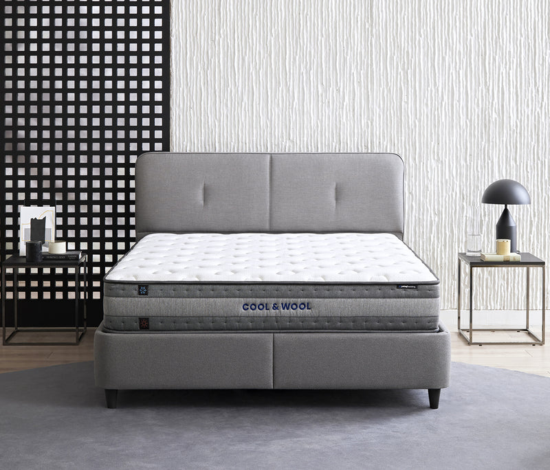 Cool&Wool Matras, boxspring en hoofdbord 3-delige set