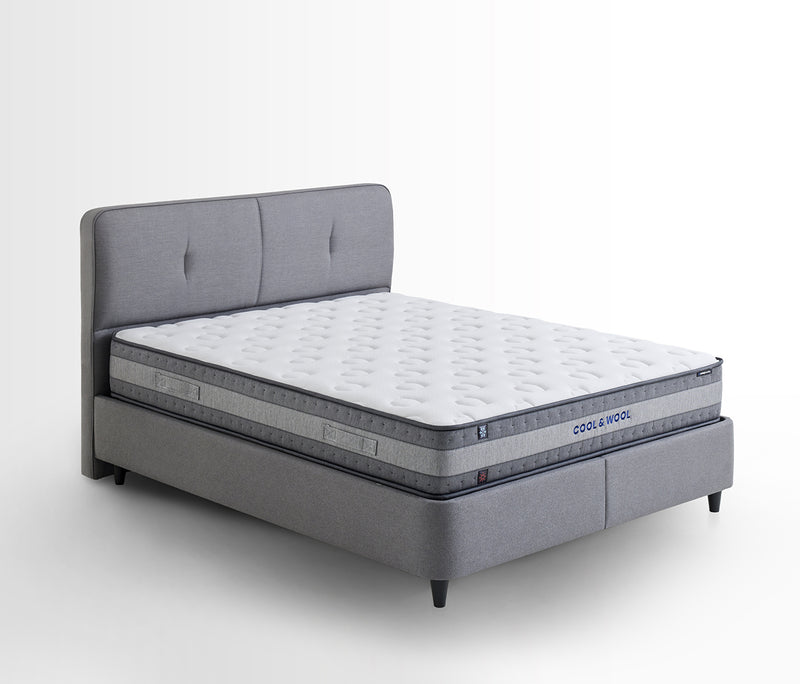 Cool&Wool Matras, boxspring en hoofdbord 3-delige set