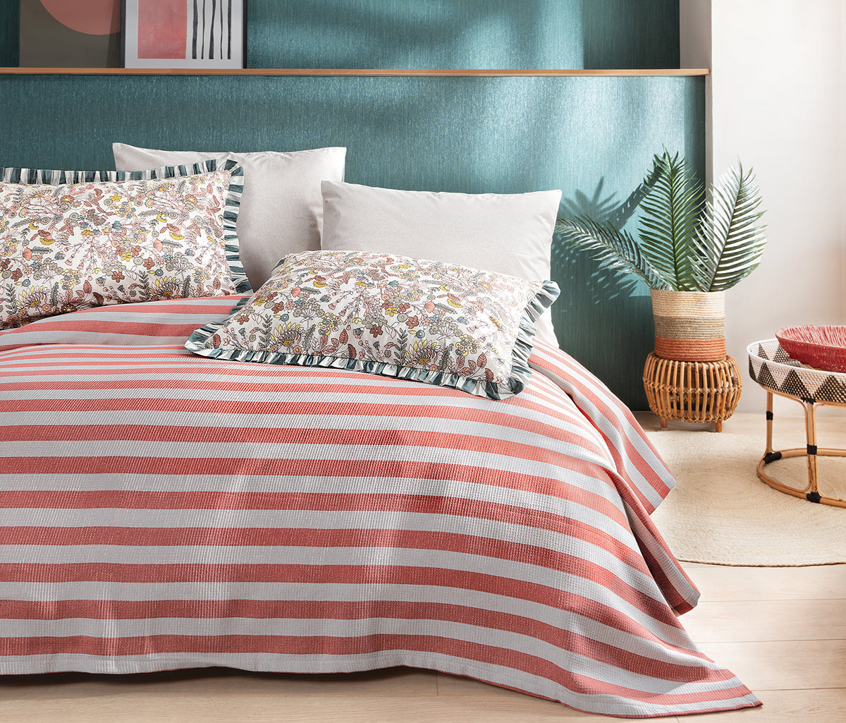 Otto Bedrukt katoenen zomerdekbedset