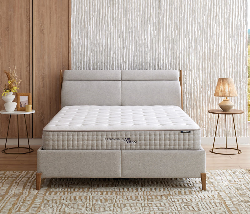Ergonomic Air Matras, boxspring en hoofdbord 3-delige set