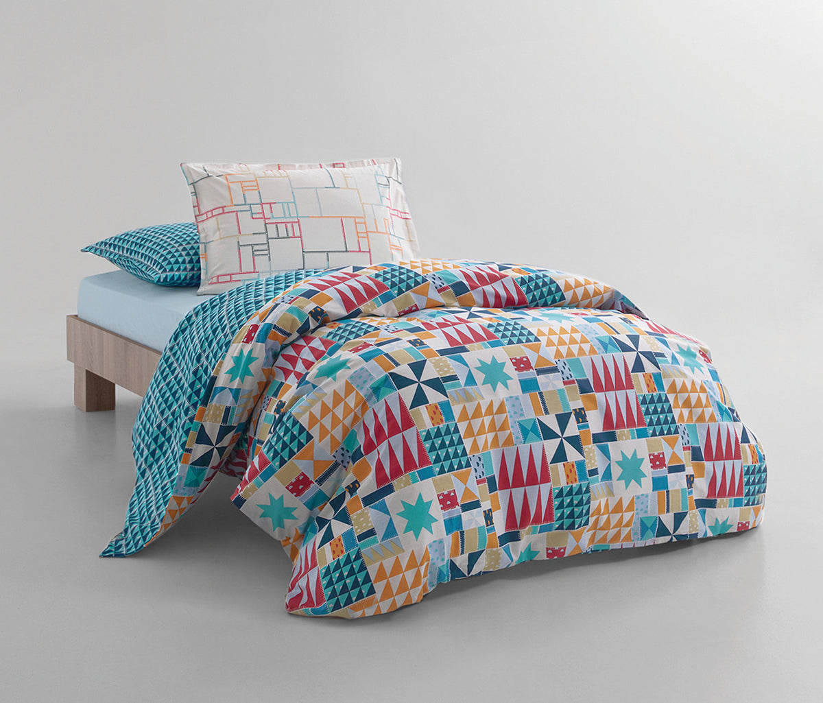 Patchwork Ranforce dekbedovertrekset