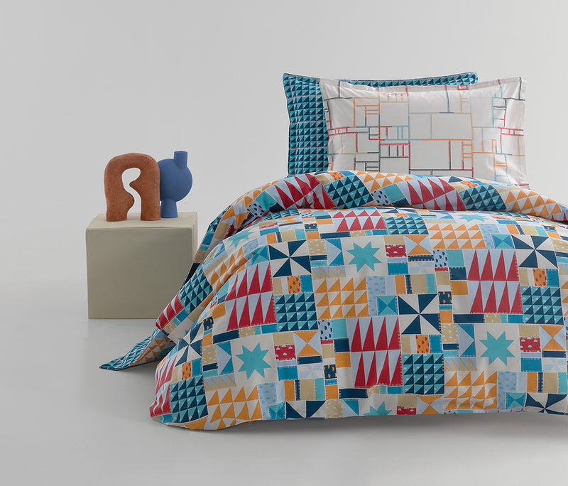 Patchwork Ranforce dekbedovertrekset