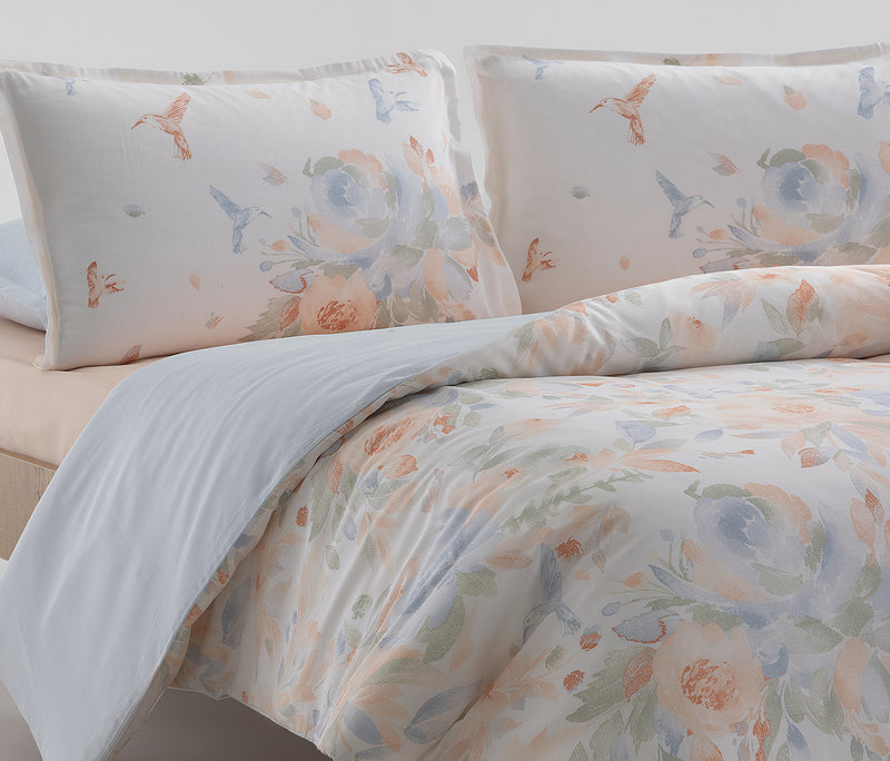 Bloomy Katoensatijnen dekbedovertrekset