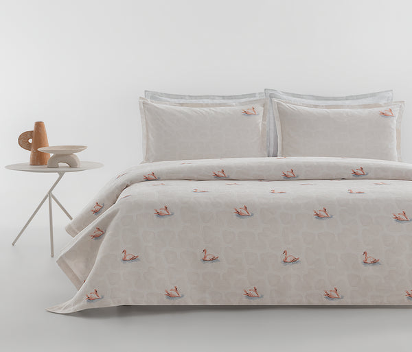 Folia Bedrukt katoenen zomerdekbedset
