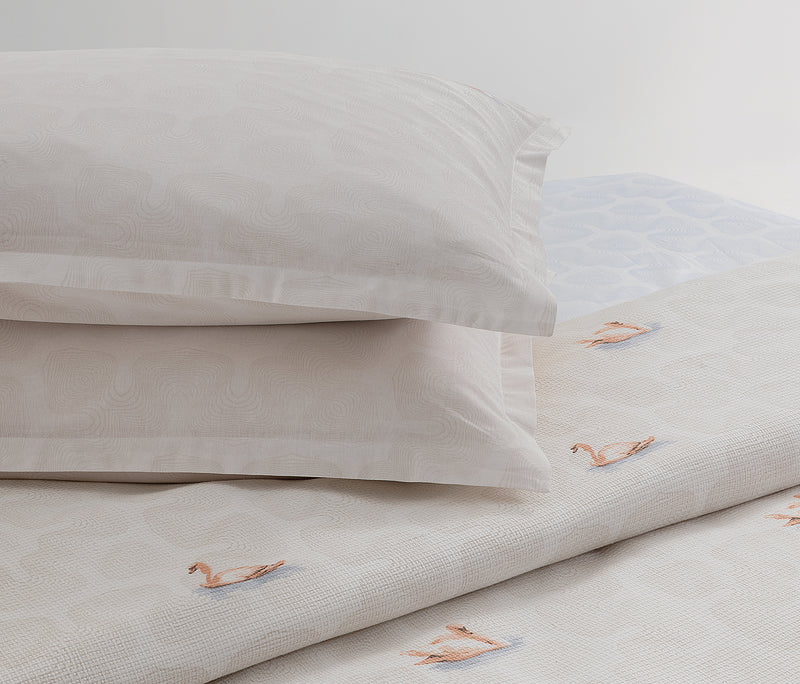 Folia Bedrukt katoenen zomerdekbedset
