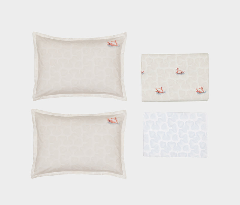 Folia Bedrukt katoenen zomerdekbedset