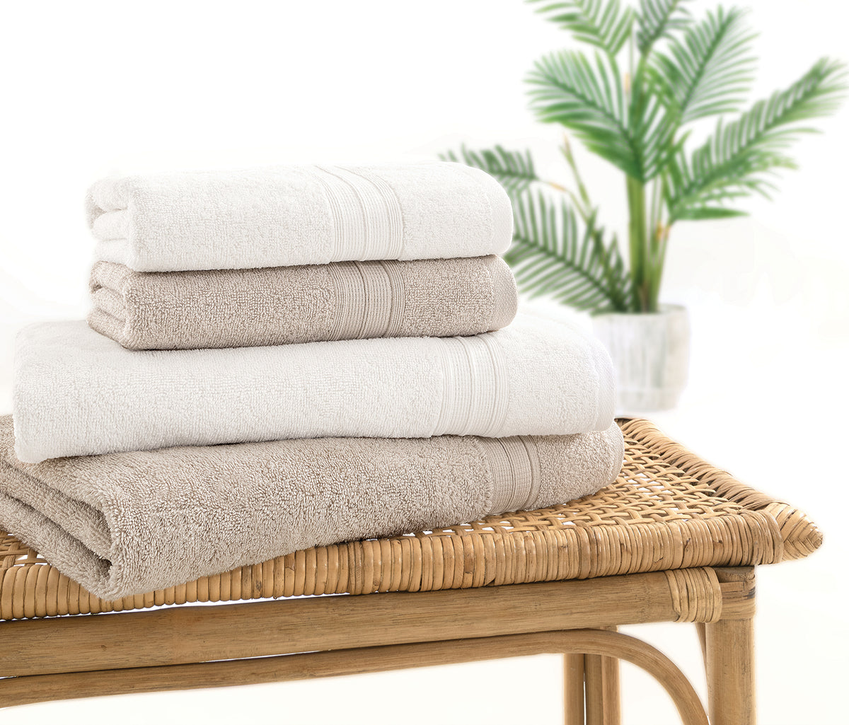 Angelina Bad- en haarhanddoek 4-delige set