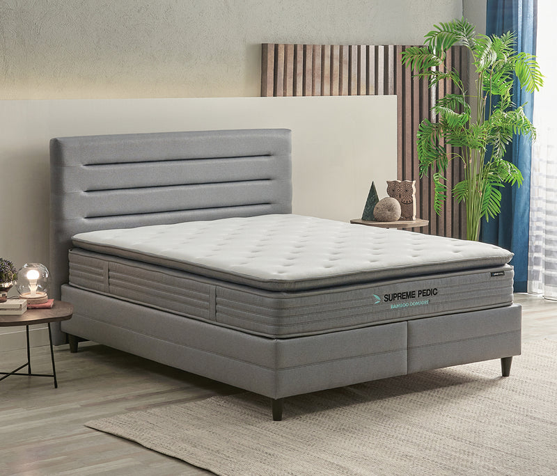 Supreme Pedic Matras, boxspring en hoofdbord 3-delige set