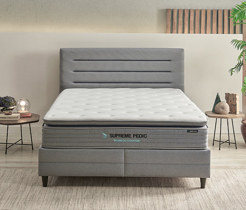 Supreme Pedic Matras, boxspring en hoofdbord 3-delige set