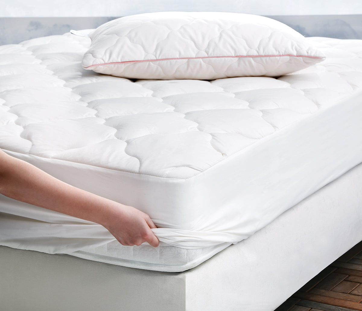 Superwashed Wollen matrasbeschermer