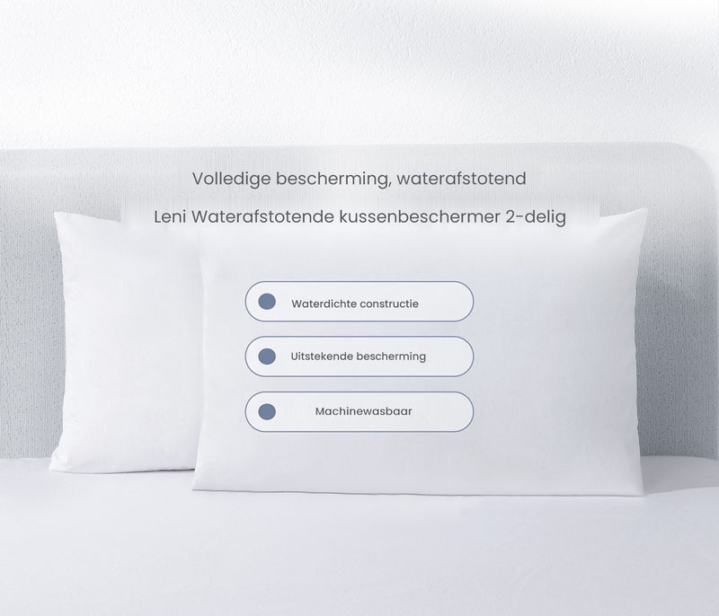 Leni Waterafstotende kussenbeschermer 2-delig