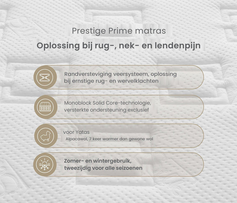 Prestige Prime Matras met randversteviging