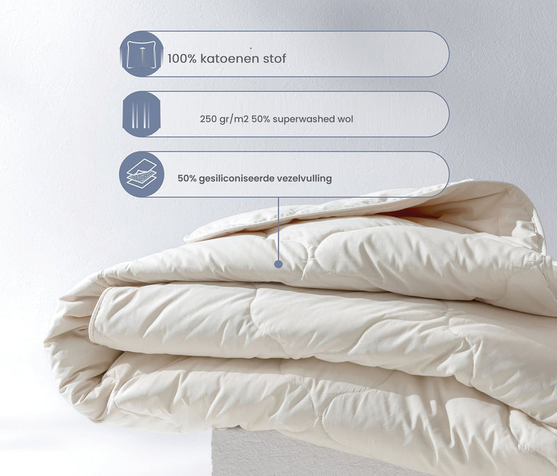 Superwashed Wollen dekbed