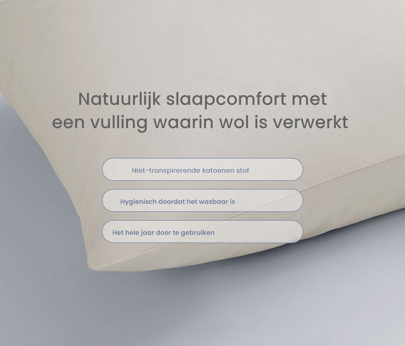 Superwashed Wollen kussen