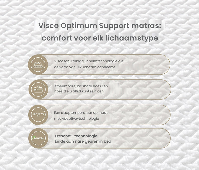 Visco Optimum Support Orthopedisch roll-pack matras zonder vering